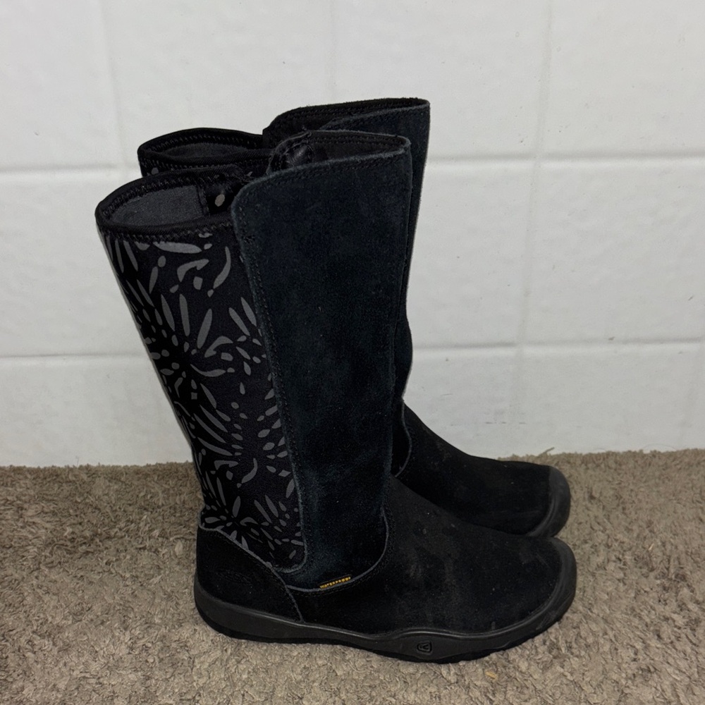 Keen Black Patterned Kids Boots